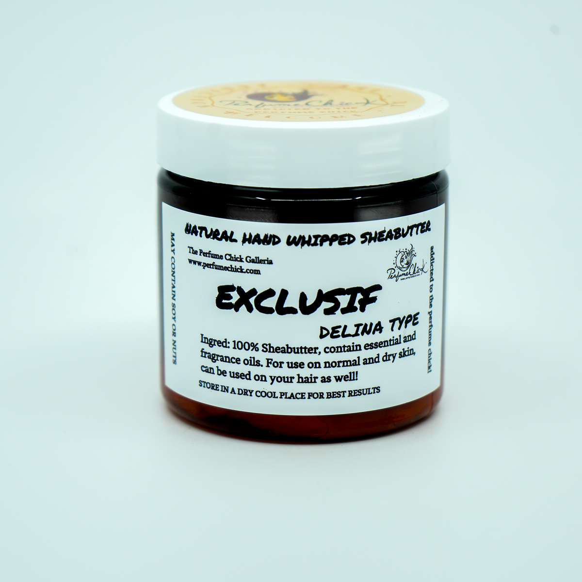 EXCLUSIF (Delina Type) hand-whipped shea butter jar