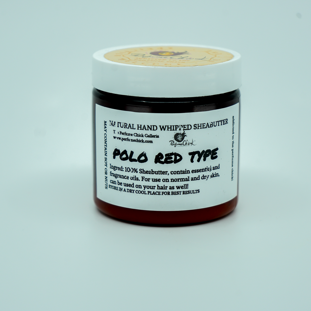 POLO RED (Type) hand-whipped shea butter jar