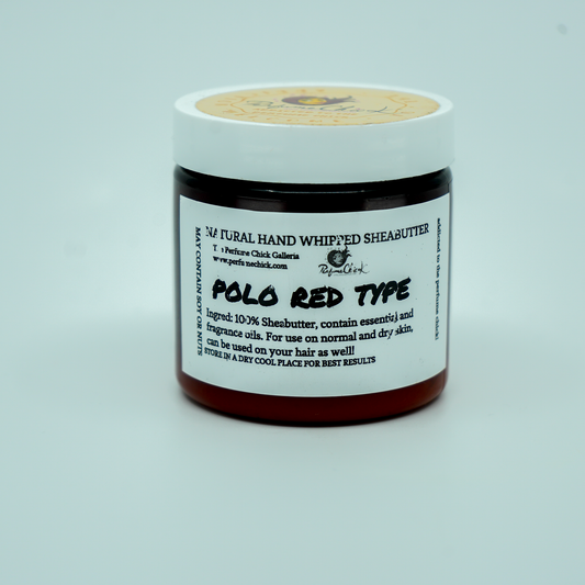 POLO RED (Type) hand-whipped shea butter jar
